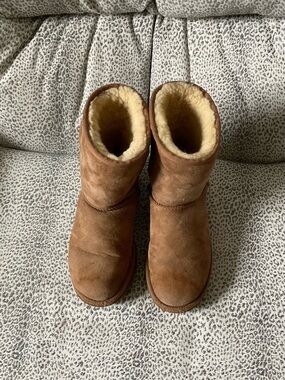 UGG Chestnut Suede Shearling Boots
